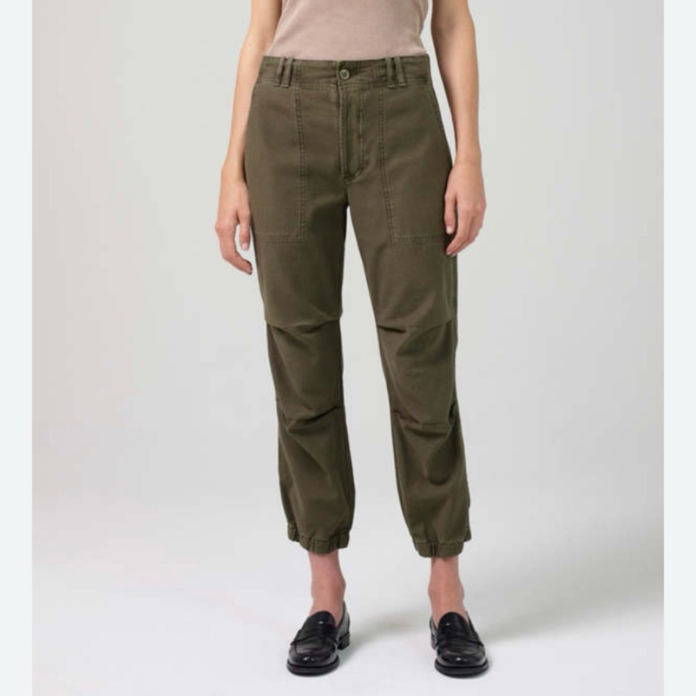 Citizens of Humanity Button Fly Casual Olive Green‎ Pants size 31